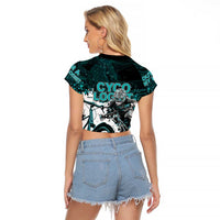 Cycologist Cycling Raglan Cropped T Shirt Grunge Style - Wonder Print Shop