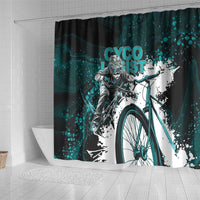 Cycologist Cycling Shower Curtain Grunge Style - Wonder Print Shop