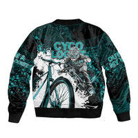 Cycologist Cycling Sleeve Zip Bomber Jacket Grunge Style - Wonder Print Shop
