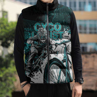 Cycologist Cycling Sleeveless Puffer Jacket Grunge Style - Wonder Print Shop