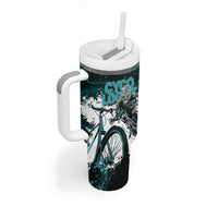 Cycologist Cycling Tumbler With Handle Grunge Style - Wonder Print Shop