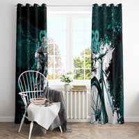 Cycologist Cycling Window Curtain Grunge Style - Wonder Print Shop