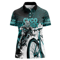 Cycologist Cycling Women Polo Shirt Grunge Style - Wonder Print Shop