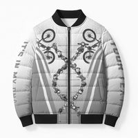 Cycling Bomber Puffer Jacket Its In My DNA - Wonder Print Shop