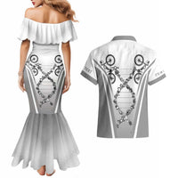 Personalized Cycling Couples Matching Mermaid Dress and Hawaiian Shirt Its In My DNA - Wonder Print Shop