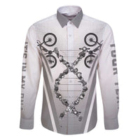 Personalized Cycling Family Matching Off The Shoulder Long Sleeve Dress and Hawaiian Shirt Its In My DNA - Wonder Print Shop