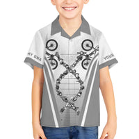 Personalized Cycling Family Matching Off The Shoulder Long Sleeve Dress and Hawaiian Shirt Its In My DNA - Wonder Print Shop