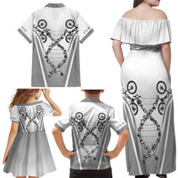 Personalized Cycling Family Matching Off Shoulder Maxi Dress and Hawaiian Shirt Its In My DNA - Wonder Print Shop