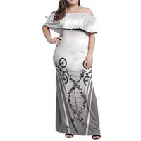 Personalized Cycling Family Matching Off Shoulder Maxi Dress and Hawaiian Shirt Its In My DNA - Wonder Print Shop