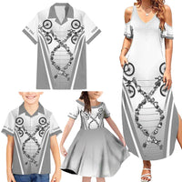 Personalized Cycling Family Matching Summer Maxi Dress and Hawaiian Shirt Its In My DNA - Wonder Print Shop
