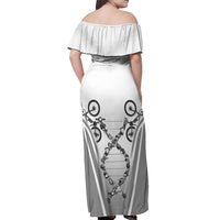 Personalized Cycling Off Shoulder Maxi Dress Its In My DNA - Wonder Print Shop