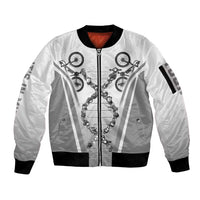 Personalized Cycling Sleeve Zip Bomber Jacket Its In My DNA - Wonder Print Shop