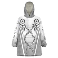 Personalized Cycling Wearable Blanket Hoodie Its In My DNA - Wonder Print Shop