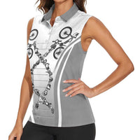 Personalized Cycling Women Sleeveless Polo Shirt Its In My DNA - Wonder Print Shop