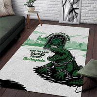 Alligator Alcatraz Defend Human Rights Area Rug Defend The Everglades - Wonder Print Shop