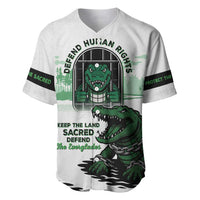 Alligator Alcatraz Defend Human Rights Baseball Jersey Defend The Everglades - Wonder Print Shop