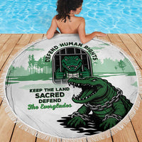 Alligator Alcatraz Defend Human Rights Beach Blanket Defend The Everglades - Wonder Print Shop