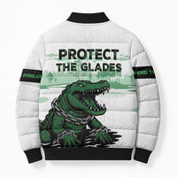 Alligator Alcatraz Defend Human Rights Bomber Puffer Jacket Defend The Everglades - Wonder Print Shop