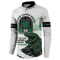 Alligator Alcatraz Defend Human Rights Button Sweatshirt Defend The Everglades - Wonder Print Shop