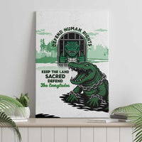 Alligator Alcatraz Defend Human Rights Canvas Wall Art Defend The Everglades - Wonder Print Shop
