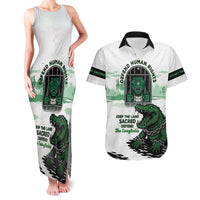 Alligator Alcatraz Defend Human Rights Couples Matching Tank Maxi Dress and Hawaiian Shirt Defend The Everglades - Wonder Print Shop