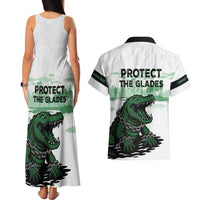 Alligator Alcatraz Defend Human Rights Couples Matching Tank Maxi Dress and Hawaiian Shirt Defend The Everglades - Wonder Print Shop