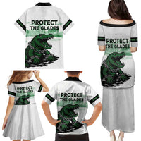 Alligator Alcatraz Defend Human Rights Family Matching Puletasi and Hawaiian Shirt Defend The Everglades - Wonder Print Shop