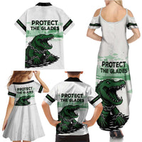 Alligator Alcatraz Defend Human Rights Family Matching Summer Maxi Dress and Hawaiian Shirt Defend The Everglades - Wonder Print Shop