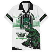 Alligator Alcatraz Defend Human Rights Hawaiian Shirt Defend The Everglades - Wonder Print Shop