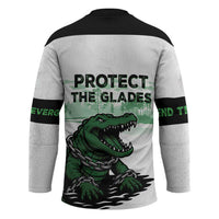 Alligator Alcatraz Defend Human Rights Hockey Jersey Defend The Everglades - Wonder Print Shop