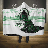 Alligator Alcatraz Defend Human Rights Hooded Blanket Defend The Everglades - Wonder Print Shop