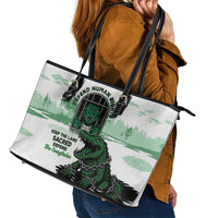 Alligator Alcatraz Defend Human Rights Leather Tote Bag Defend The Everglades - Wonder Print Shop