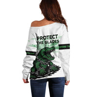 Alligator Alcatraz Defend Human Rights Off Shoulder Sweater Defend The Everglades - Wonder Print Shop
