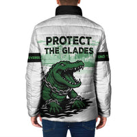 Alligator Alcatraz Defend Human Rights Padded Jacket Defend The Everglades - Wonder Print Shop