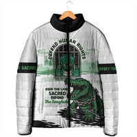 Alligator Alcatraz Defend Human Rights Padded Jacket Defend The Everglades - Wonder Print Shop