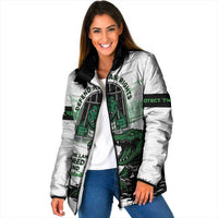 Alligator Alcatraz Defend Human Rights Padded Jacket Defend The Everglades - Wonder Print Shop