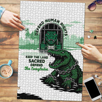 Alligator Alcatraz Defend Human Rights Puzzle Defend The Everglades - Wonder Print Shop