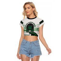 Alligator Alcatraz Defend Human Rights Raglan Cropped T Shirt Defend The Everglades - Wonder Print Shop