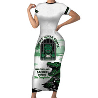 Alligator Alcatraz Defend Human Rights Short Sleeve Bodycon Dress Defend The Everglades - Wonder Print Shop
