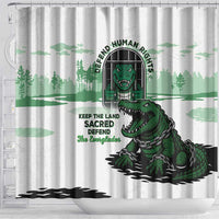Alligator Alcatraz Defend Human Rights Shower Curtain Defend The Everglades - Wonder Print Shop