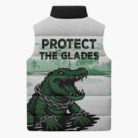 Alligator Alcatraz Defend Human Rights Sleeveless Puffer Jacket Defend The Everglades - Wonder Print Shop