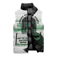 Alligator Alcatraz Defend Human Rights Sleeveless Puffer Jacket Defend The Everglades - Wonder Print Shop