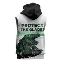 Alligator Alcatraz Defend Human Rights Sleeveless Zip Hoodie Defend The Everglades - Wonder Print Shop