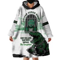Alligator Alcatraz Defend Human Rights Wearable Blanket Hoodie Defend The Everglades - Wonder Print Shop