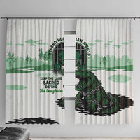 Alligator Alcatraz Defend Human Rights Window Curtain Defend The Everglades - Wonder Print Shop