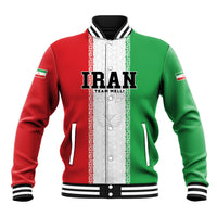 Custom Iran Football 2026 Baseball Jacket Go Team Melli Flag Style