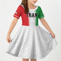 Custom Iran Football 2026 Kid Short Sleeve Dress Go Team Melli Flag Style