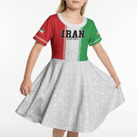 Custom Iran Football 2026 Kid Short Sleeve Dress Go Team Melli Flag Style