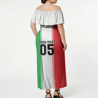Custom Iran Football 2026 Off Shoulder Maxi Dress Go Team Melli Flag Style