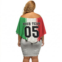 Custom Iran Football 2026 Off Shoulder Short Dress Go Team Melli Flag Style